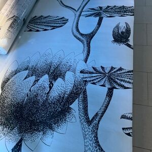 COLE & SON BLACK & WHITE WALLPAPER 2 FULL ROLLS, PLUS PARTIAL ROLL